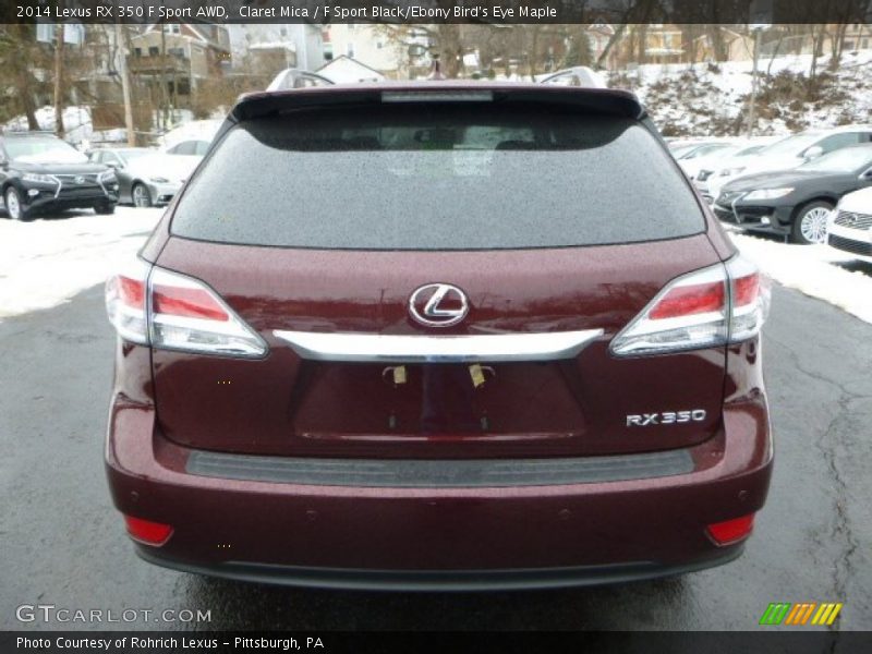 Claret Mica / F Sport Black/Ebony Bird's Eye Maple 2014 Lexus RX 350 F Sport AWD