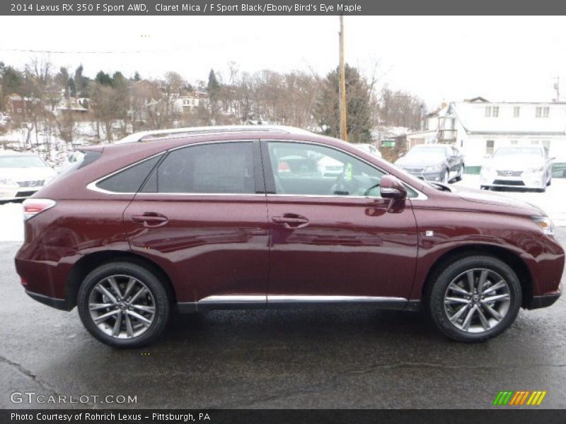 Claret Mica / F Sport Black/Ebony Bird's Eye Maple 2014 Lexus RX 350 F Sport AWD