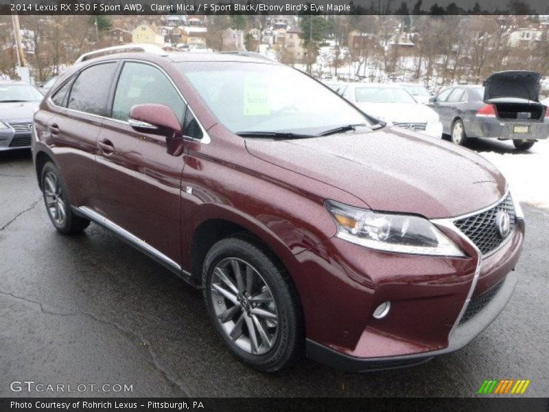 Claret Mica / F Sport Black/Ebony Bird's Eye Maple 2014 Lexus RX 350 F Sport AWD