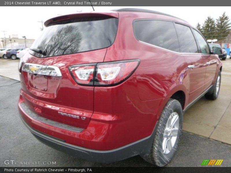 Crystal Red Tintcoat / Ebony 2014 Chevrolet Traverse LT AWD