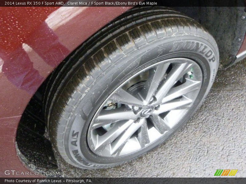 Claret Mica / F Sport Black/Ebony Bird's Eye Maple 2014 Lexus RX 350 F Sport AWD