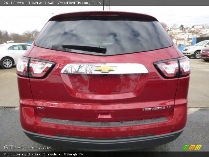 Crystal Red Tintcoat / Ebony 2014 Chevrolet Traverse LT AWD