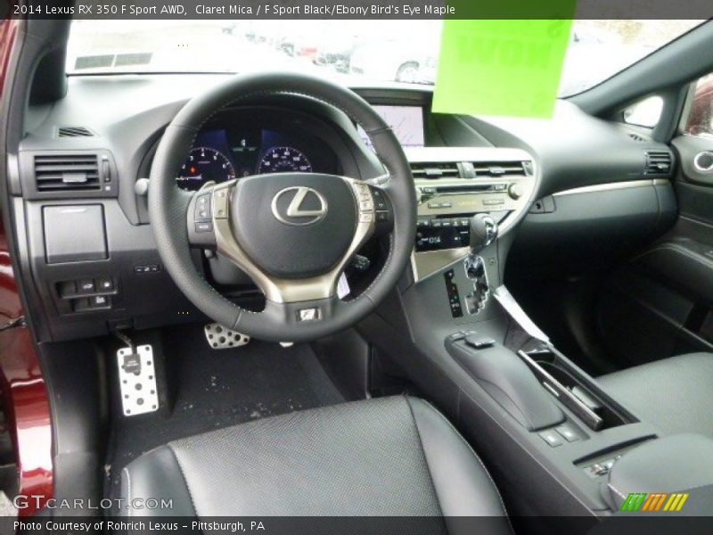 Claret Mica / F Sport Black/Ebony Bird's Eye Maple 2014 Lexus RX 350 F Sport AWD