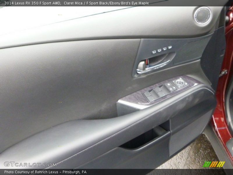 Claret Mica / F Sport Black/Ebony Bird's Eye Maple 2014 Lexus RX 350 F Sport AWD