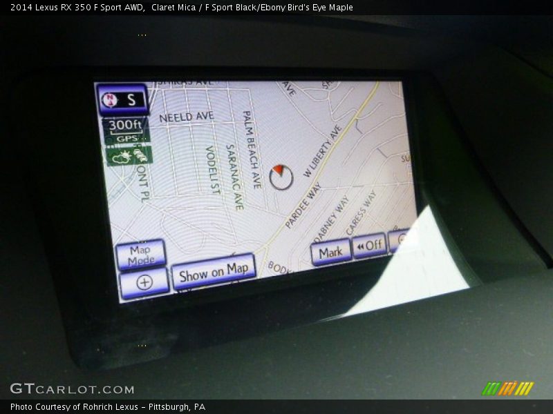 Claret Mica / F Sport Black/Ebony Bird's Eye Maple 2014 Lexus RX 350 F Sport AWD