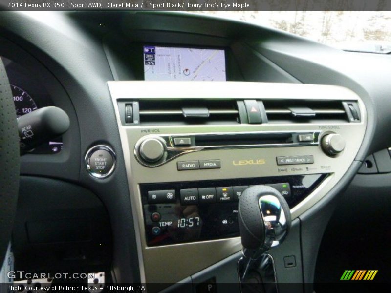 Claret Mica / F Sport Black/Ebony Bird's Eye Maple 2014 Lexus RX 350 F Sport AWD