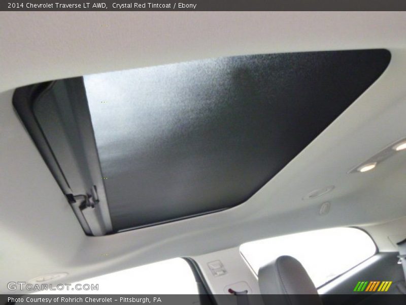 Crystal Red Tintcoat / Ebony 2014 Chevrolet Traverse LT AWD
