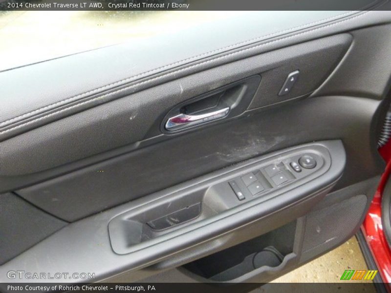 Crystal Red Tintcoat / Ebony 2014 Chevrolet Traverse LT AWD