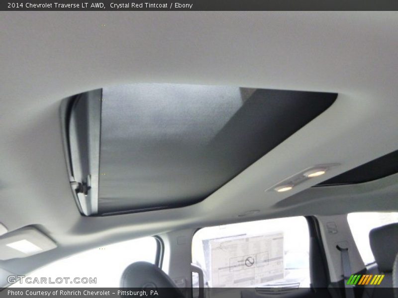 Crystal Red Tintcoat / Ebony 2014 Chevrolet Traverse LT AWD