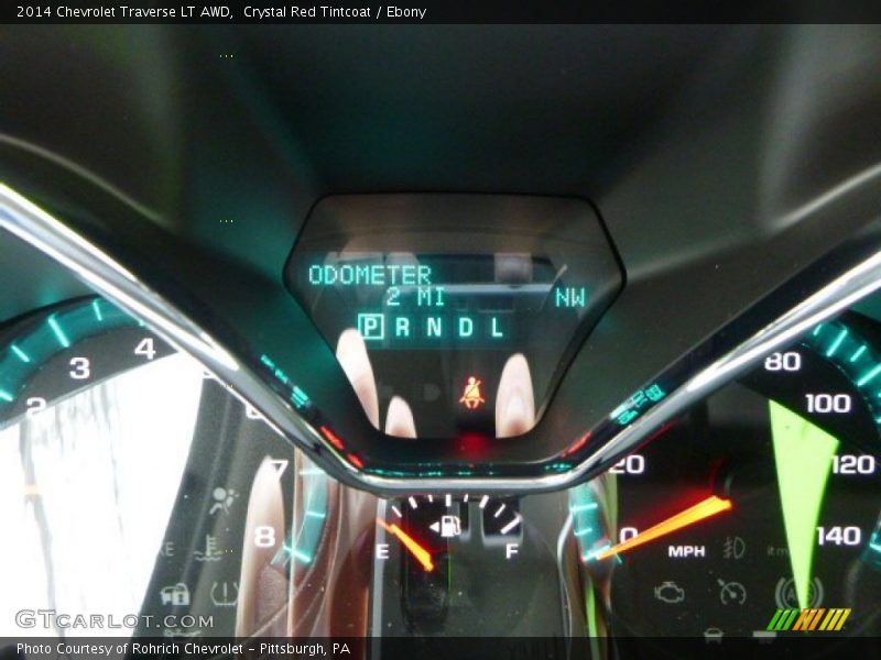 Crystal Red Tintcoat / Ebony 2014 Chevrolet Traverse LT AWD