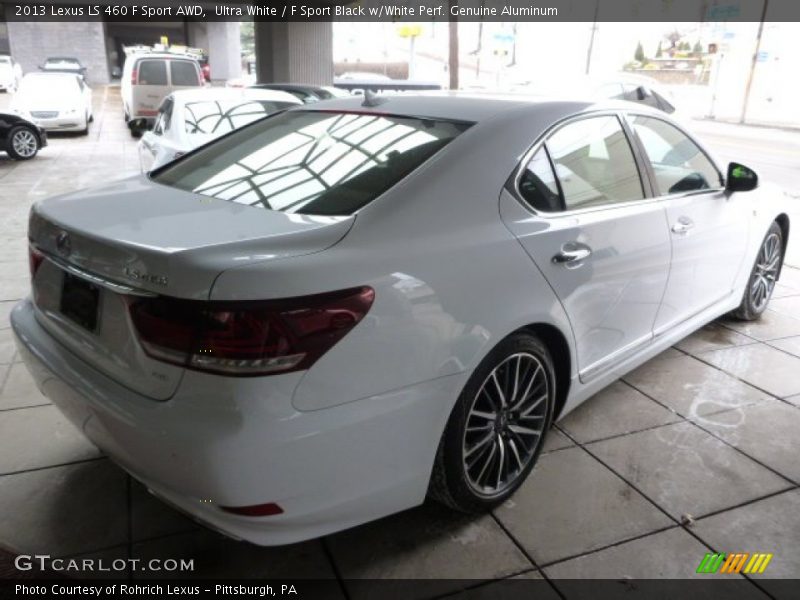Ultra White / F Sport Black w/White Perf. Genuine Aluminum 2013 Lexus LS 460 F Sport AWD