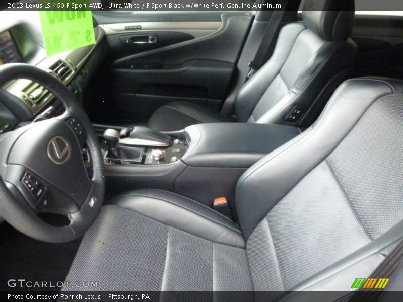 Ultra White / F Sport Black w/White Perf. Genuine Aluminum 2013 Lexus LS 460 F Sport AWD