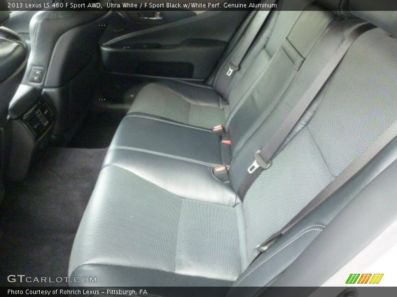 Ultra White / F Sport Black w/White Perf. Genuine Aluminum 2013 Lexus LS 460 F Sport AWD