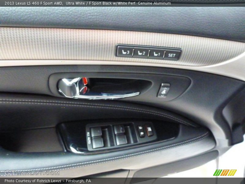 Ultra White / F Sport Black w/White Perf. Genuine Aluminum 2013 Lexus LS 460 F Sport AWD