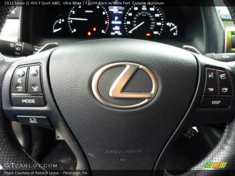 Ultra White / F Sport Black w/White Perf. Genuine Aluminum 2013 Lexus LS 460 F Sport AWD