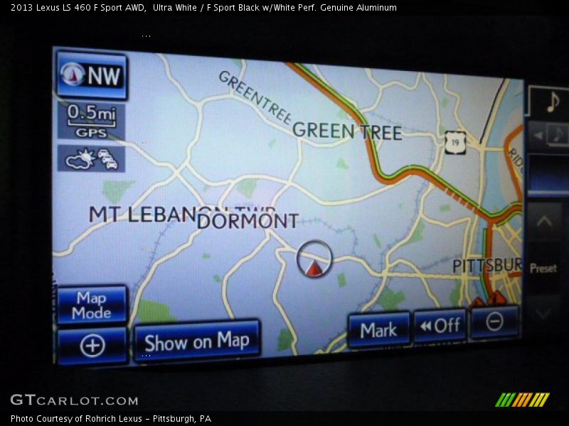 Ultra White / F Sport Black w/White Perf. Genuine Aluminum 2013 Lexus LS 460 F Sport AWD