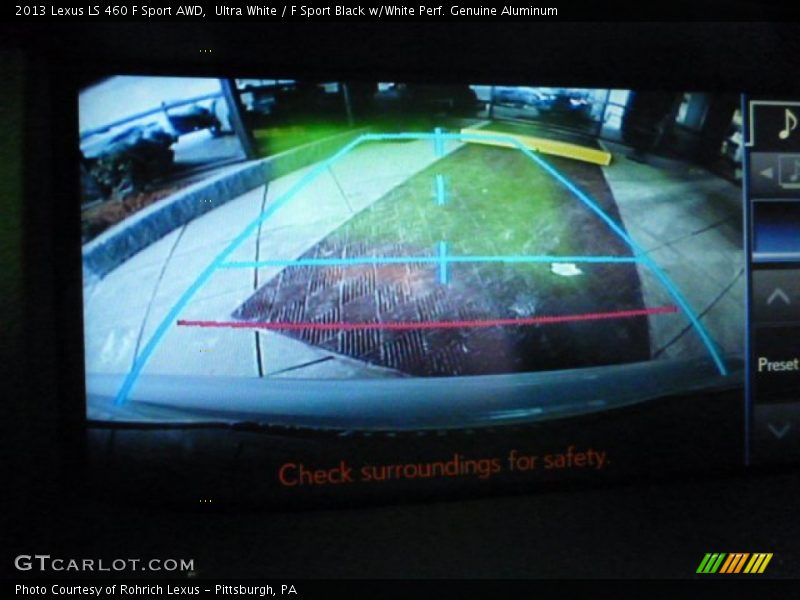 Ultra White / F Sport Black w/White Perf. Genuine Aluminum 2013 Lexus LS 460 F Sport AWD