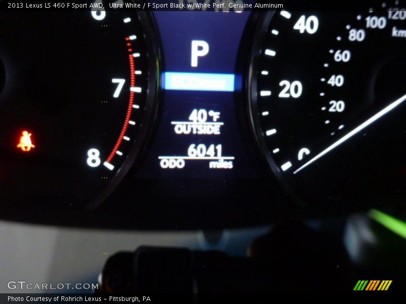 Ultra White / F Sport Black w/White Perf. Genuine Aluminum 2013 Lexus LS 460 F Sport AWD