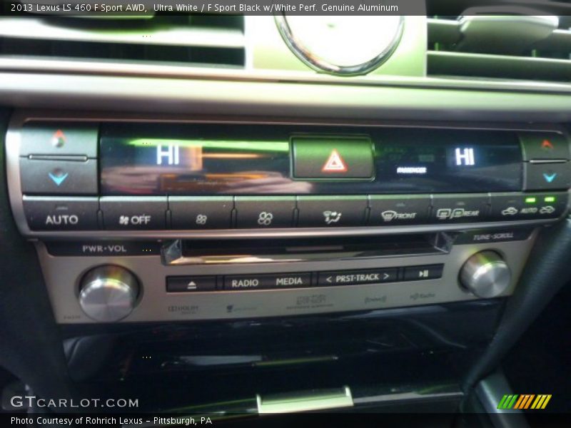 Ultra White / F Sport Black w/White Perf. Genuine Aluminum 2013 Lexus LS 460 F Sport AWD