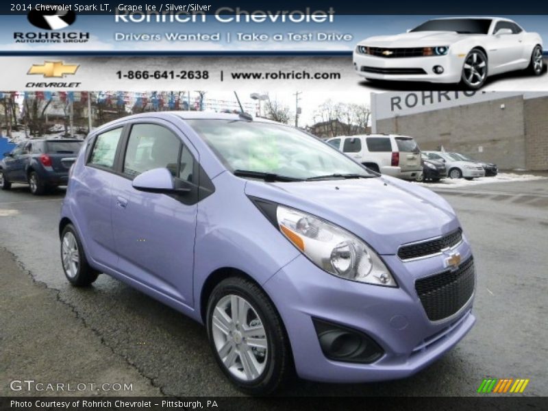 Grape Ice / Silver/Silver 2014 Chevrolet Spark LT
