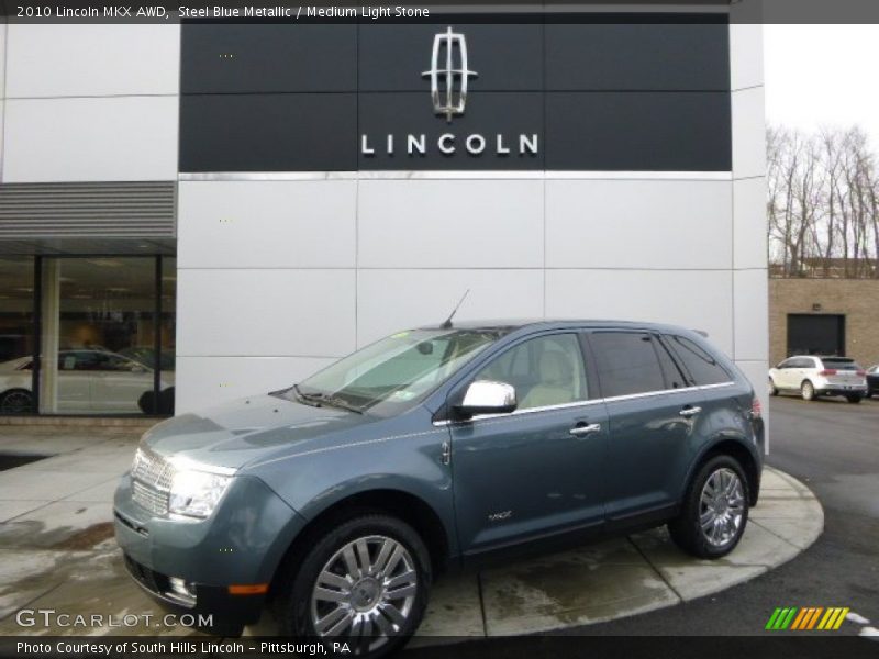 Steel Blue Metallic / Medium Light Stone 2010 Lincoln MKX AWD