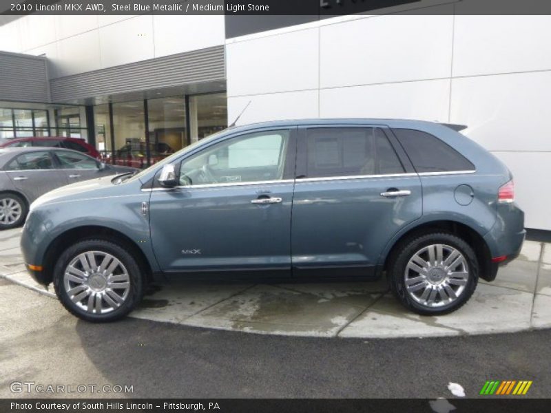 Steel Blue Metallic / Medium Light Stone 2010 Lincoln MKX AWD