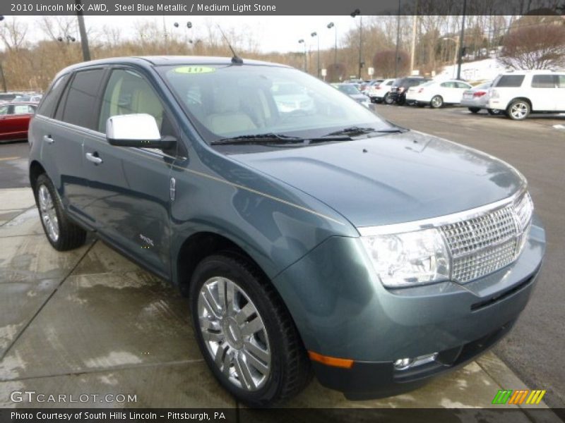 Steel Blue Metallic / Medium Light Stone 2010 Lincoln MKX AWD