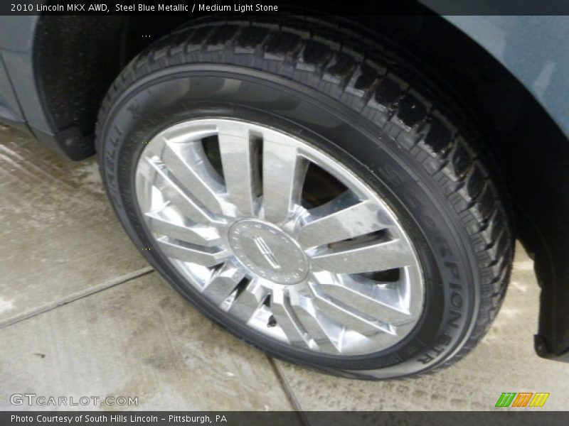 Steel Blue Metallic / Medium Light Stone 2010 Lincoln MKX AWD
