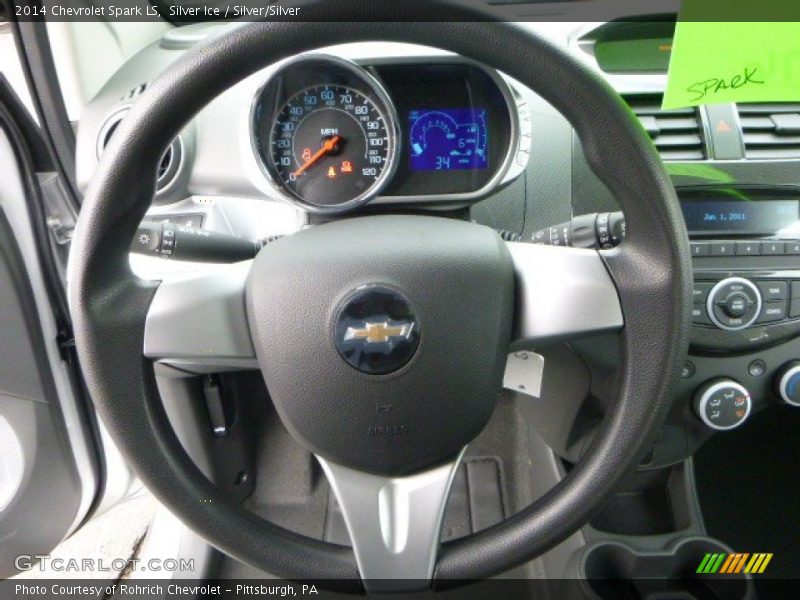 Silver Ice / Silver/Silver 2014 Chevrolet Spark LS