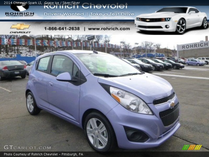 Grape Ice / Silver/Silver 2014 Chevrolet Spark LS