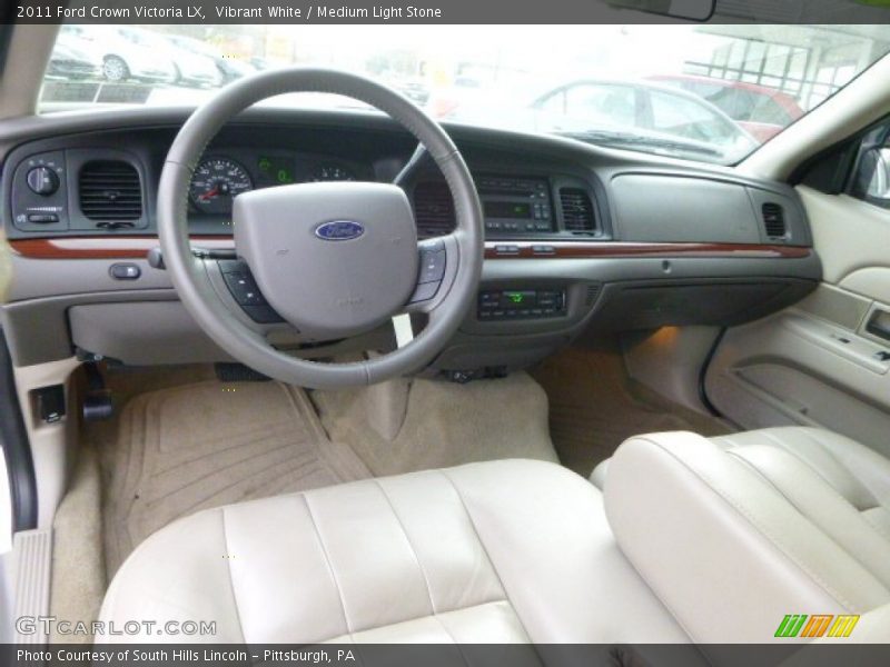 Vibrant White / Medium Light Stone 2011 Ford Crown Victoria LX