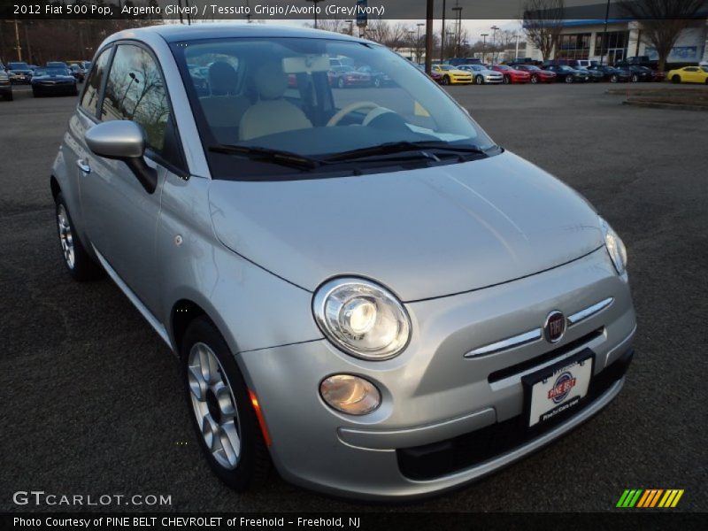 Argento (Silver) / Tessuto Grigio/Avorio (Grey/Ivory) 2012 Fiat 500 Pop