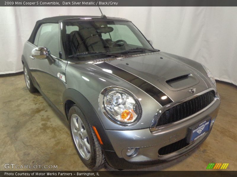 Dark Silver Metallic / Black/Grey 2009 Mini Cooper S Convertible