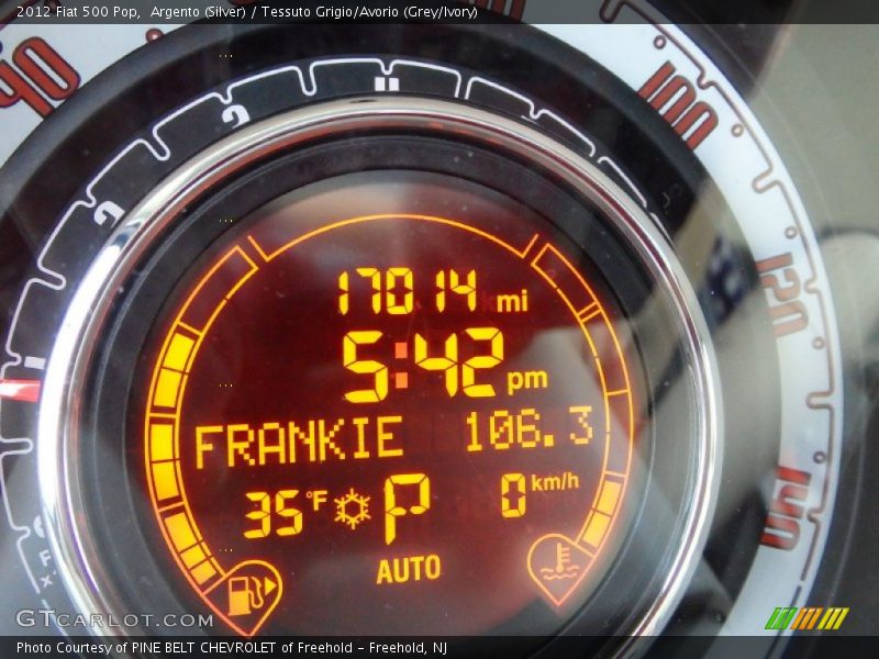 Argento (Silver) / Tessuto Grigio/Avorio (Grey/Ivory) 2012 Fiat 500 Pop
