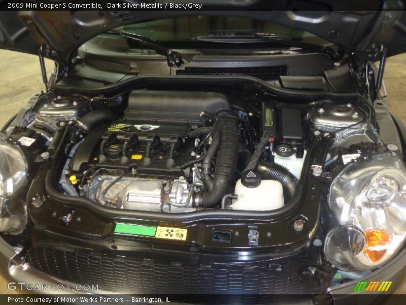 Dark Silver Metallic / Black/Grey 2009 Mini Cooper S Convertible