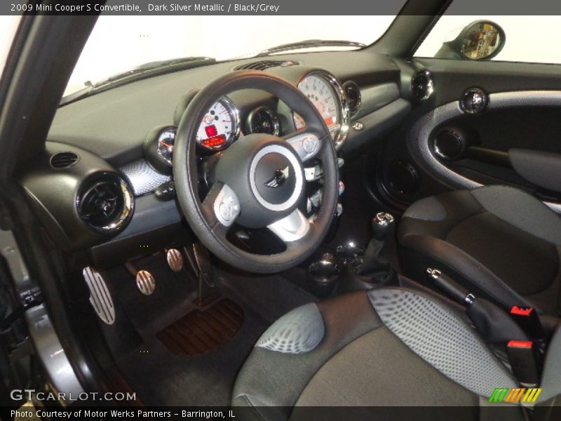 Dark Silver Metallic / Black/Grey 2009 Mini Cooper S Convertible