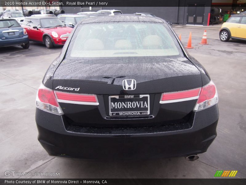 Royal Blue Pearl / Ivory 2010 Honda Accord EX-L Sedan