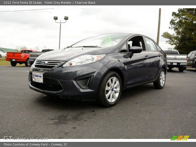 Violet Grey Metallic / Charcoal Black 2012 Ford Fiesta SE Sedan