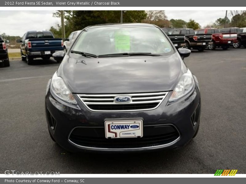 Violet Grey Metallic / Charcoal Black 2012 Ford Fiesta SE Sedan