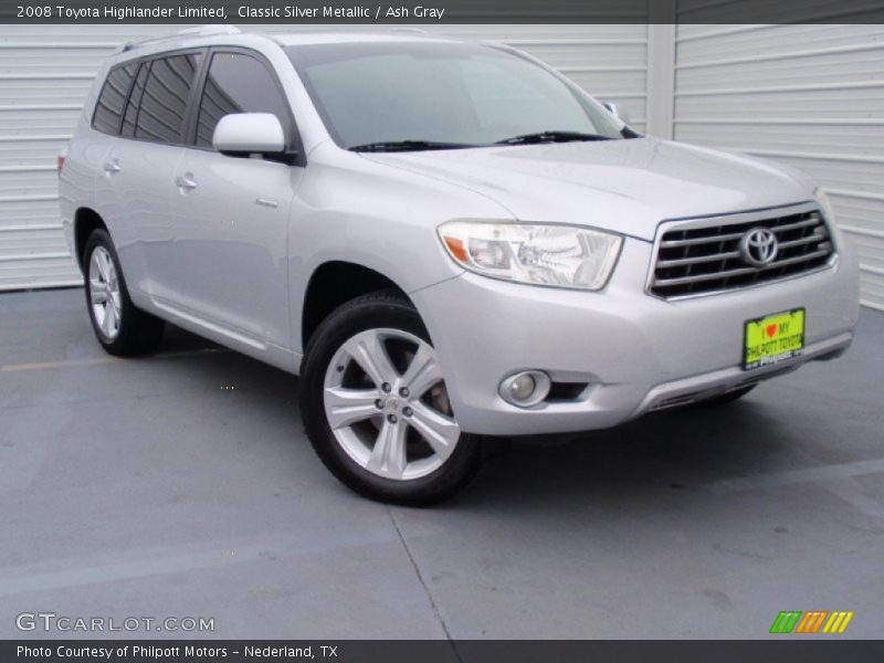 Classic Silver Metallic / Ash Gray 2008 Toyota Highlander Limited