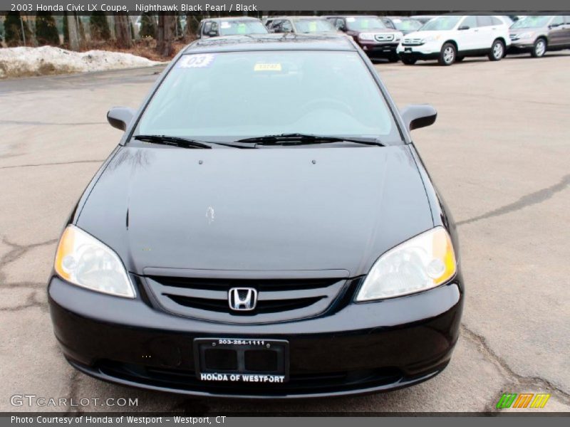 Nighthawk Black Pearl / Black 2003 Honda Civic LX Coupe