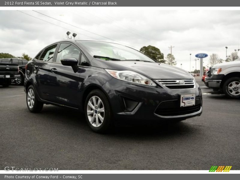 Violet Grey Metallic / Charcoal Black 2012 Ford Fiesta SE Sedan