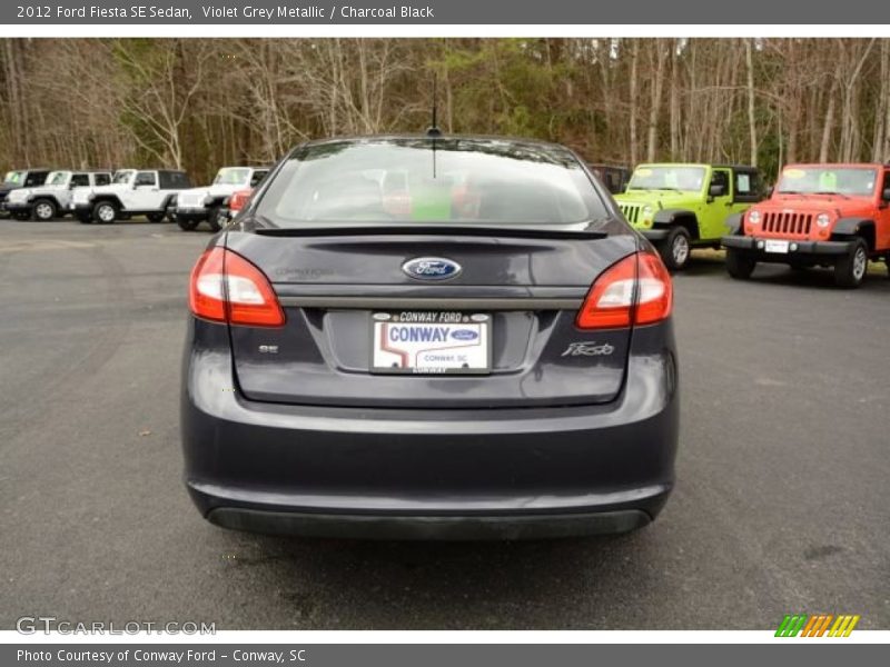 Violet Grey Metallic / Charcoal Black 2012 Ford Fiesta SE Sedan