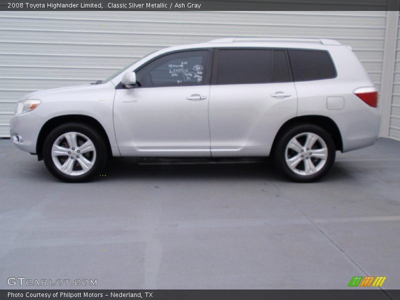Classic Silver Metallic / Ash Gray 2008 Toyota Highlander Limited