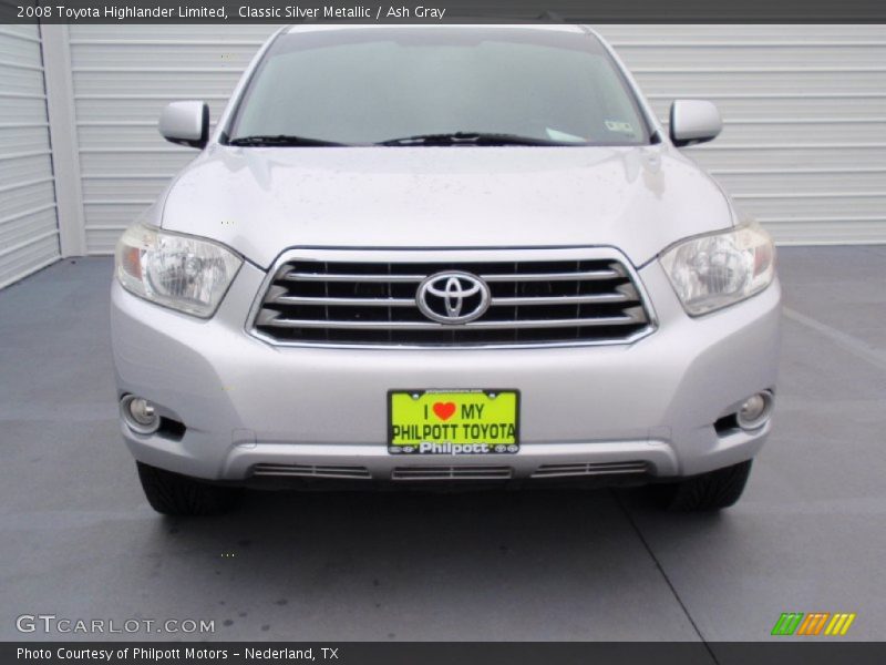 Classic Silver Metallic / Ash Gray 2008 Toyota Highlander Limited