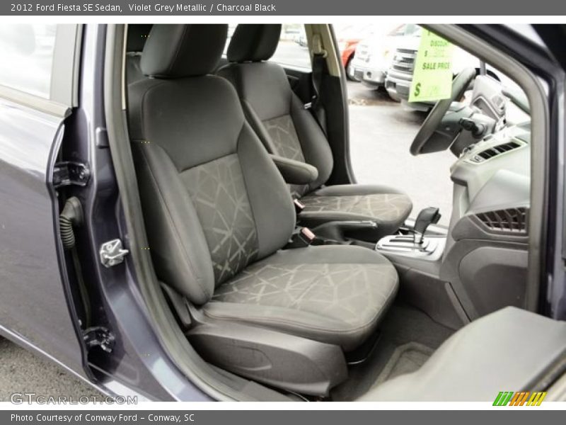 Violet Grey Metallic / Charcoal Black 2012 Ford Fiesta SE Sedan