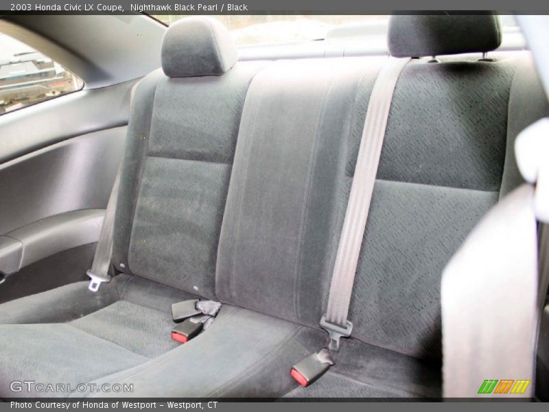 Nighthawk Black Pearl / Black 2003 Honda Civic LX Coupe