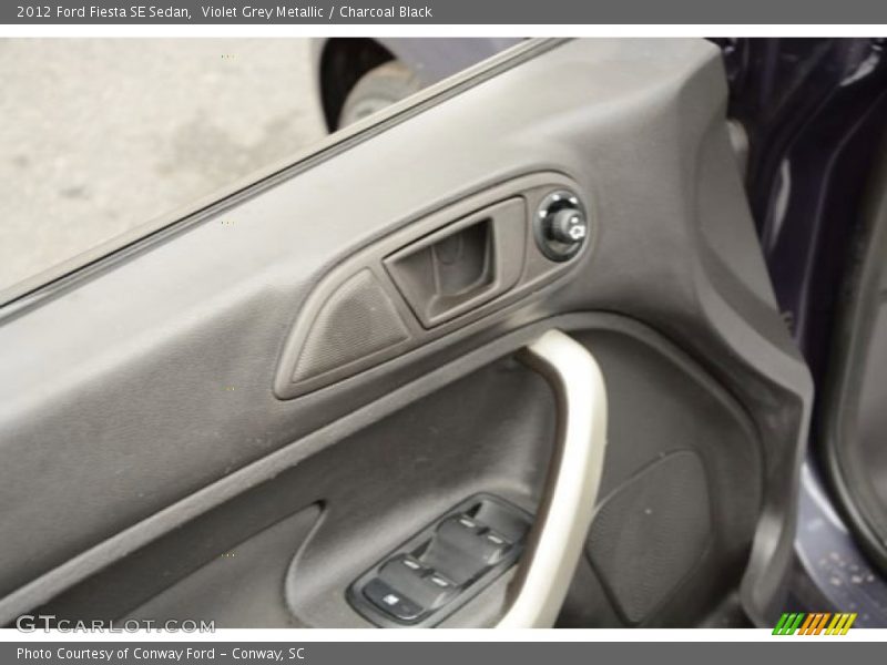 Violet Grey Metallic / Charcoal Black 2012 Ford Fiesta SE Sedan