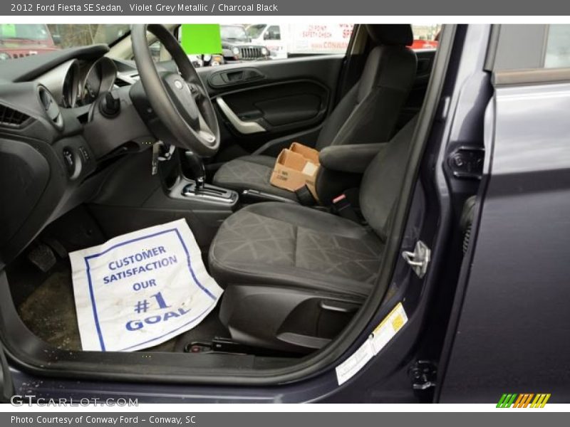 Violet Grey Metallic / Charcoal Black 2012 Ford Fiesta SE Sedan