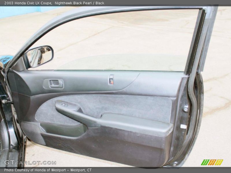 Nighthawk Black Pearl / Black 2003 Honda Civic LX Coupe